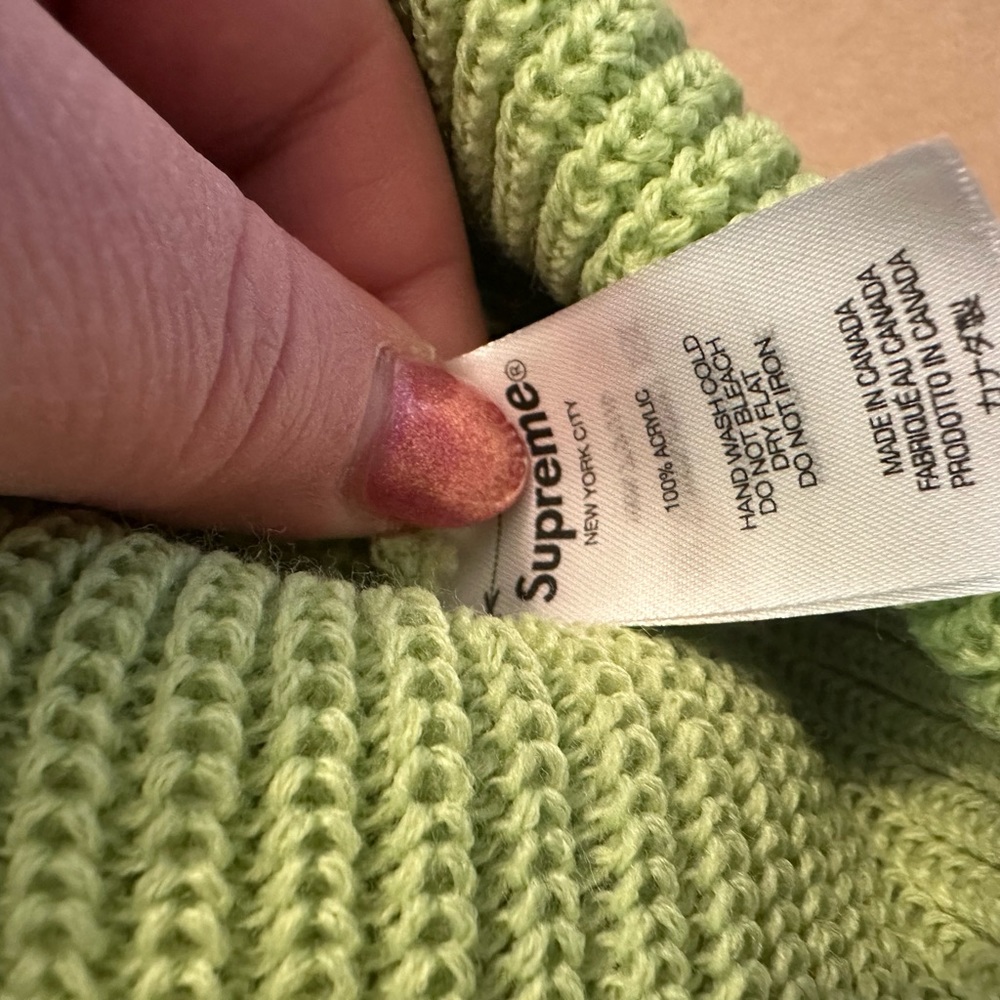 Lime Green Supreme Toque NWOT - Picture 4 of 7